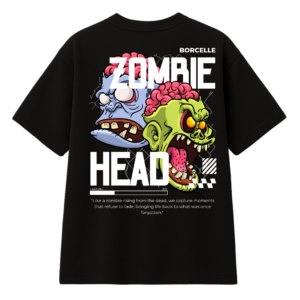 T-shirt Streetwear Graphique - Modèle "Zombie Head"